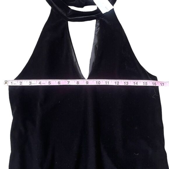 Waverly Grey Marianna Velvet Halter Dress m - Picture 11 of 14